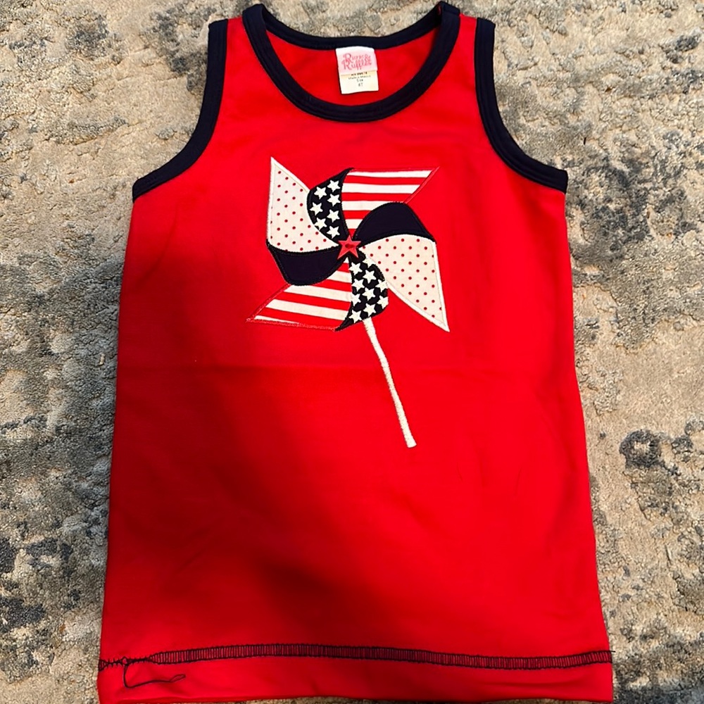Ricrac & Ruffles USA tank